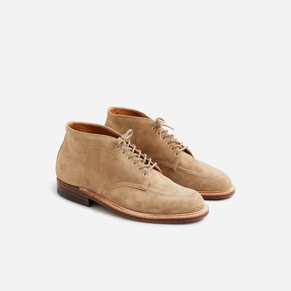 ALDEN for JCREW TAN SUEDE SIX-EYELET CHUKKA BOOT - 12M - NWT